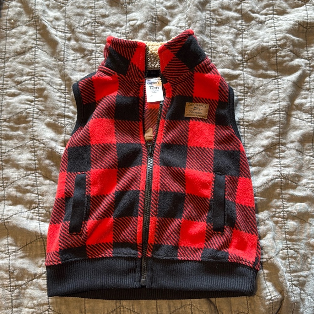 Carter’s Plaid Vest 12m
